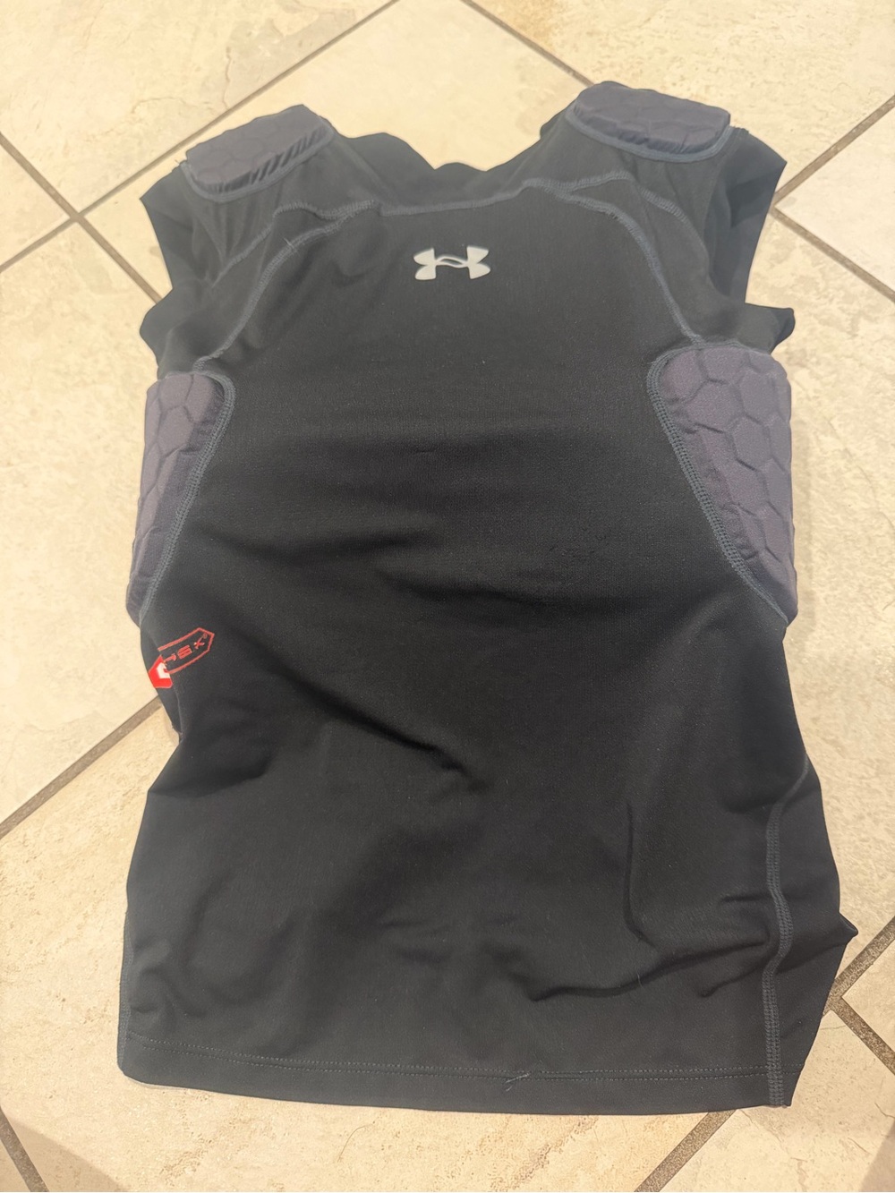 Under Armour Black Short Sleeve Padded Compression Tee